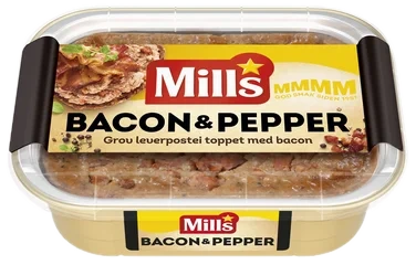 Pepperbaconpostei 185g Mills