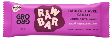 Råwbar Dadler Havre Kakao 20x30g Grogro
