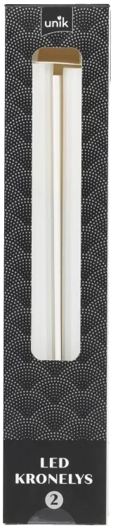 Kronelys Led m/riller 2stk Unik