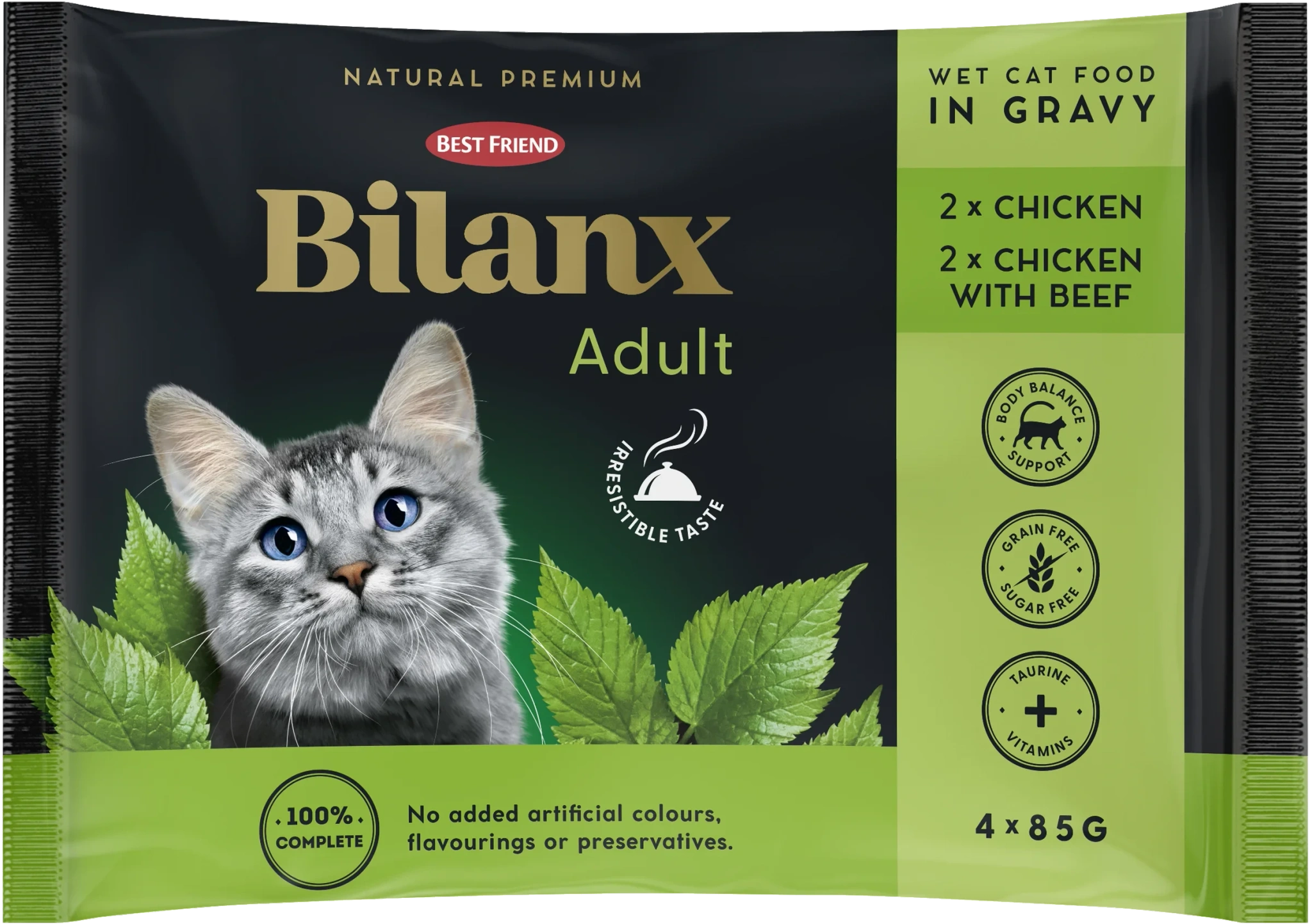 Våtfoder Bilanx Vuxna Kyckling & biff 4-pack