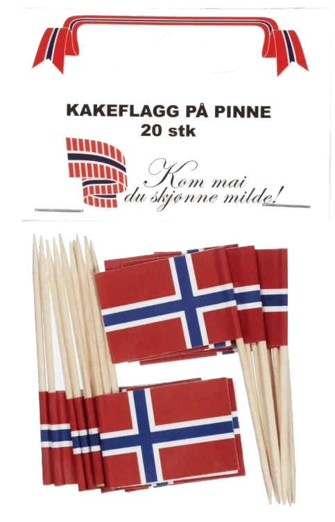Pynteflagg til Kake 20stk Unik