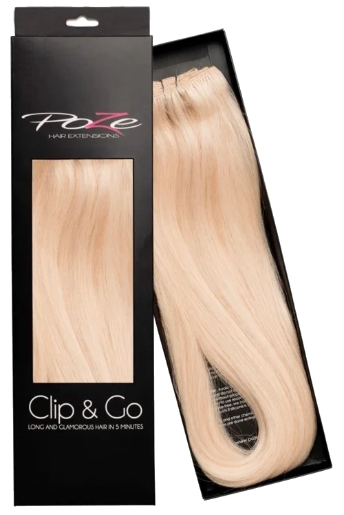 Poze Hairextensions Clip & Go Standard Real Hair Extensions 60 cm 12NA Platinum