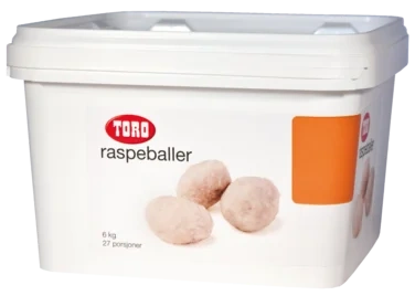 Raspeballer 80stk 2,4kg
