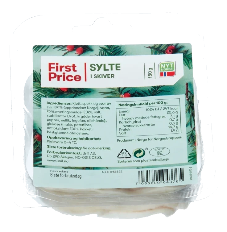 Sylte skivet 150g First Price