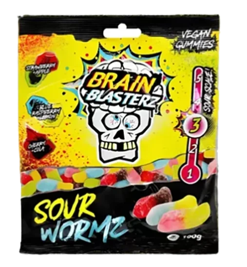 Brain Blasterz Sour Wormz 100g