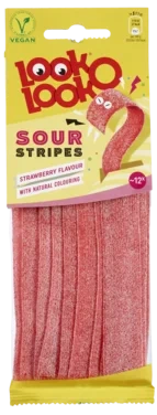 Sour Strawberry Stripes 90g L-o-l