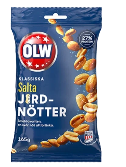 Salte Peanøtter Olw 165g