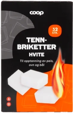 Hvite Tennbriketter 32stk Coop