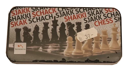 Sjakk I Tinnboks 1stk