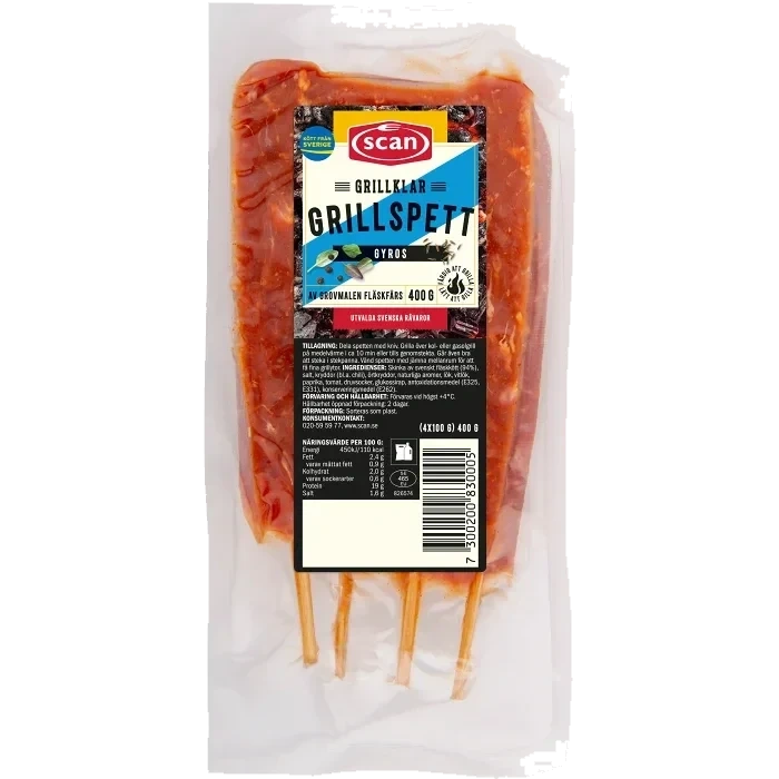 Grillspett Färsk Gyros 400g Scan