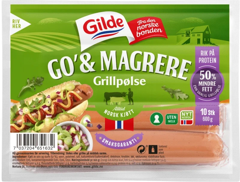 Go & Magrere Grillpølse 600g Enh
