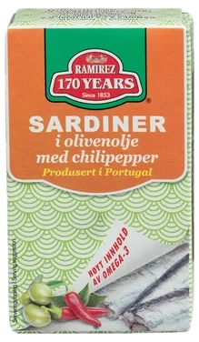 Sardiner Olivenolje m/Chili Ramirez 124g
