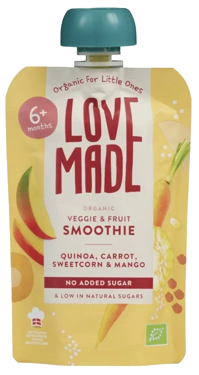 Smoothie m/Quinoa Gulrot, Mais&Mango Øko