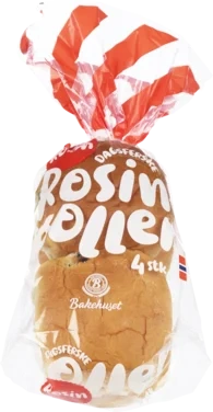 Rosinboller 4pk 280g Bakehuset