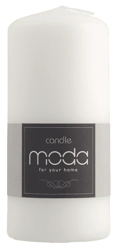 Moda Kubbelys Hvit 6x13cm