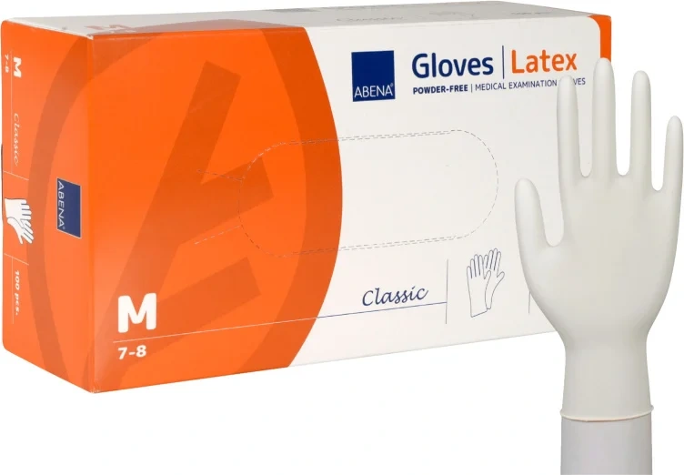Engangshanske Abena Str M, 7-8 Latex 100stk