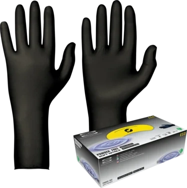 Engangshanske Nitril Svart Esd Xl