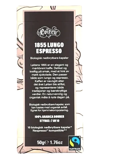 Løiten 1855 Lungo Espresso 10stk