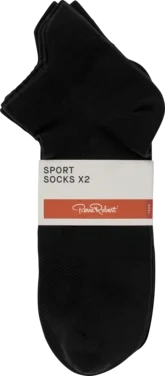 Sport Ankle Socks X2 Black 37-40