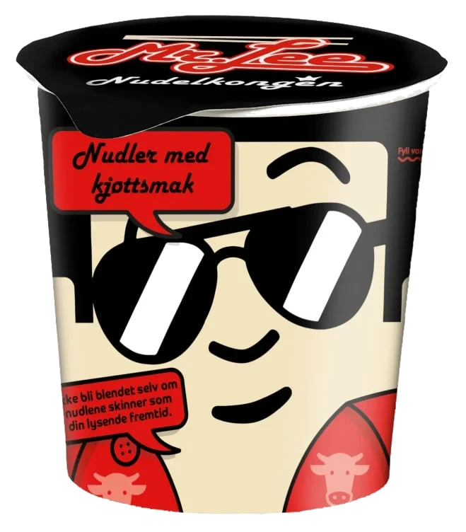 Nudler i Kopp Kjøttsmak 65g Mr.Lee