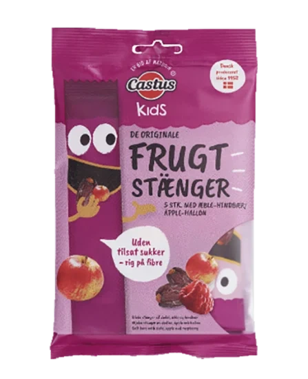 Fruktstang Eple & Bringebær 100g