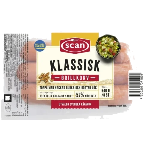 Grillkorv med Skinn