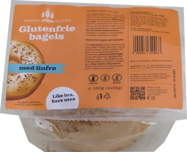 Bagels m/Linfrø glutenfri 2x95g Pappa uten Gluten