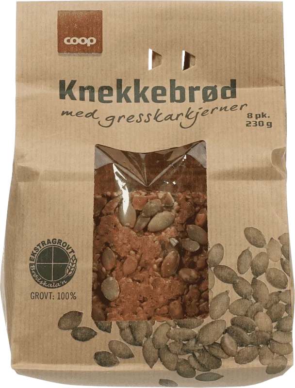 Coop Knekkebrød med Gresskarkjerner 230g