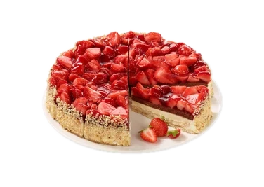 Jordbærkake 2150g Oppdelt 12stk
