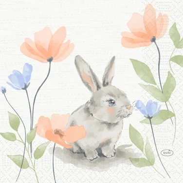 Serviett 3l33cm Bunny Bloom