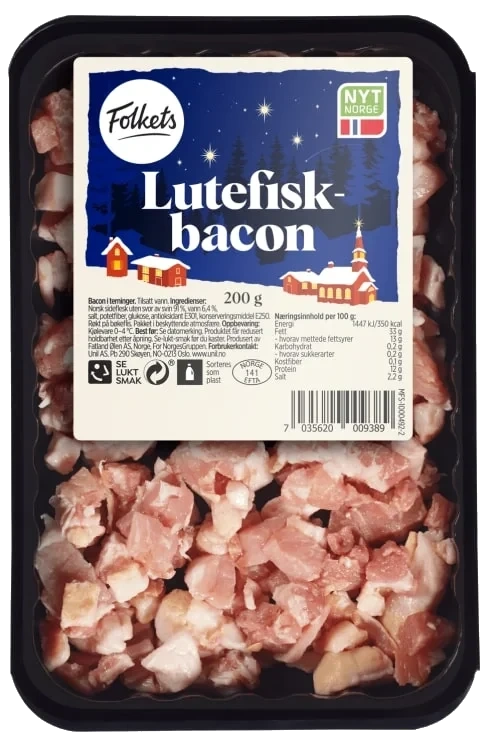 Lutefiskbacon 200g Folkets