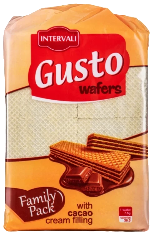 Vaffelkjeks Gusto 630g Intervali