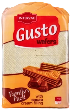 Vaffelkjeks Gusto med Hasselnøttkrem 630g Intervali