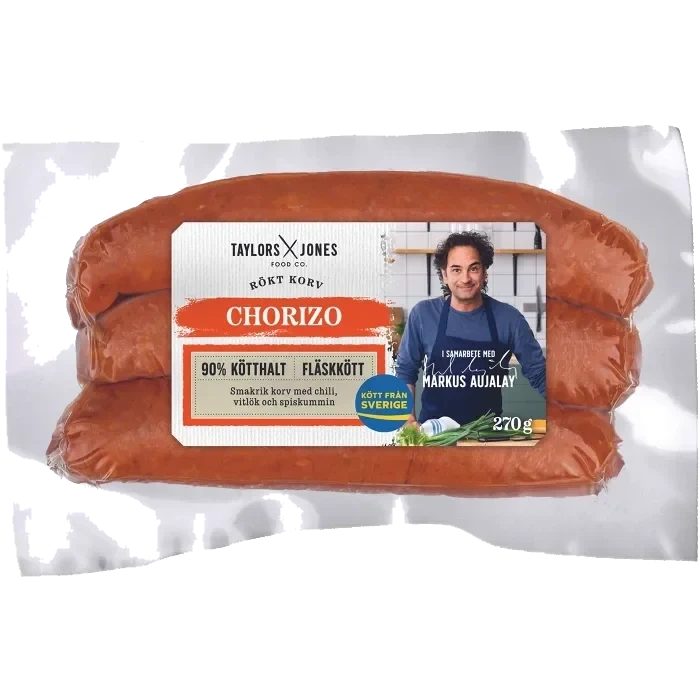 Chorizo 90% Kötthalt 300g Taylors and Jones