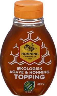 Topping Økologisk med Agave og Honning 330g Honningcentralen