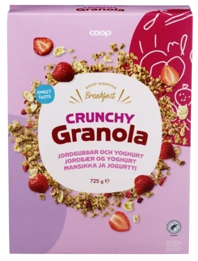 Granola, Crunchy Yoghurt & Strawberries