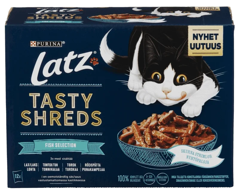 Latz Tasty Shreds Fish Selection 960g
