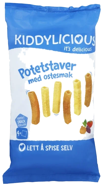 Potetstaver m/Ostesmak 4 X 12g Kiddylicious
