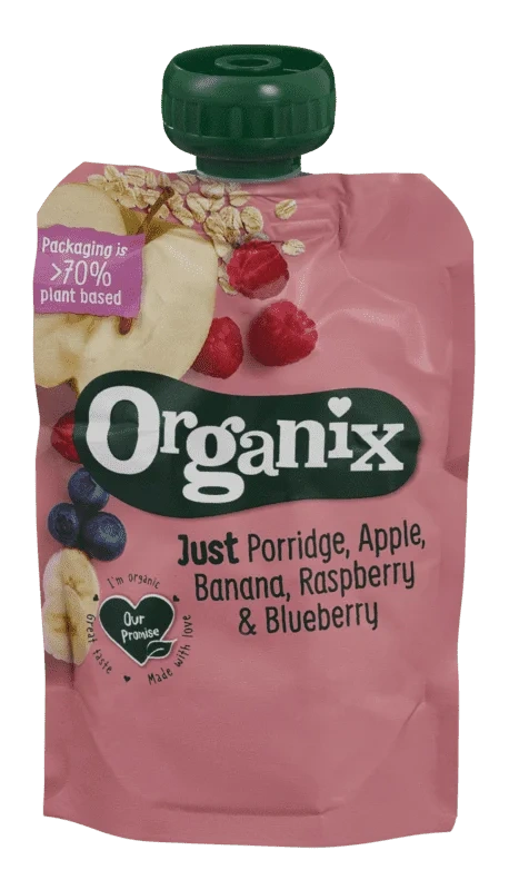 Semper Organix Grøt Eple/Banan/Br.bær/Blåbær 6md