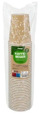 Kaffebeger 40stk Coop