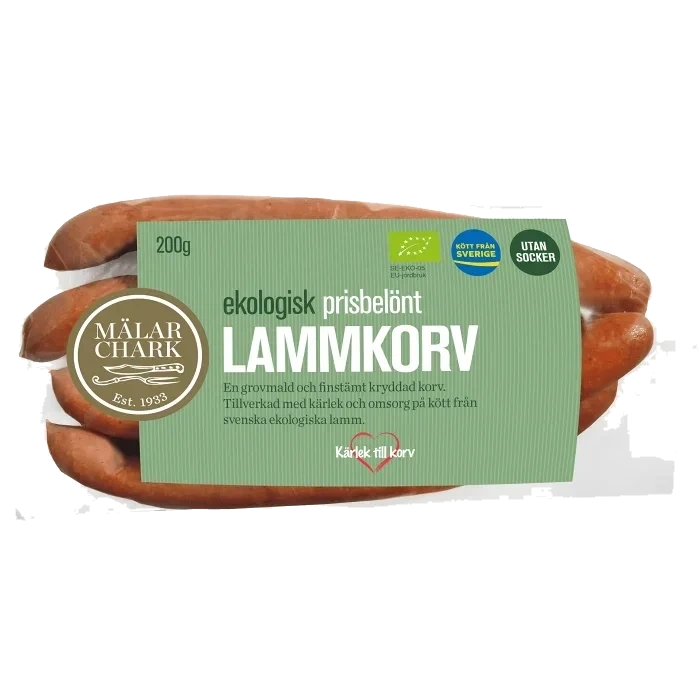 Lammkorv Ekologisk 200g Mälarchark