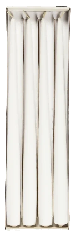 Festlys Hvit 32cm 4stk Unik