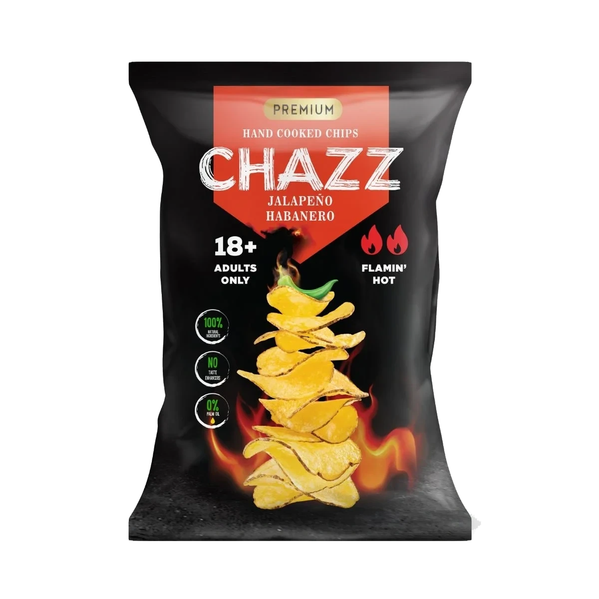 CHAZZ Jalapeño & Habanero Pepper Kettle Chips 90 g
