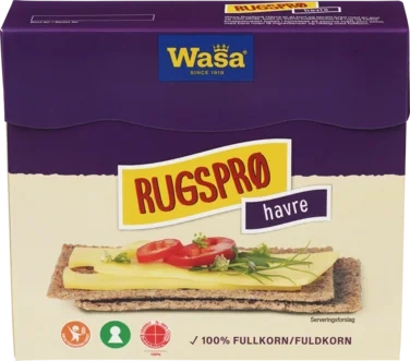 Wasa Knekkebrød Rugsprø Havre 180g