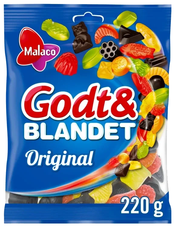 Godt & Blandet Vingummi 220g Malaco