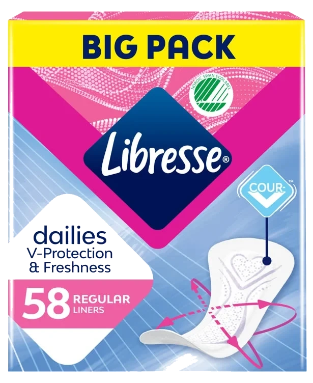 Libresse Normal Truseinnlegg 58stk Big Pack