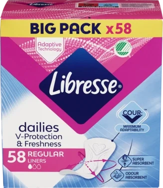 Libresse Normal Truseinnlegg 58stk Big Pack