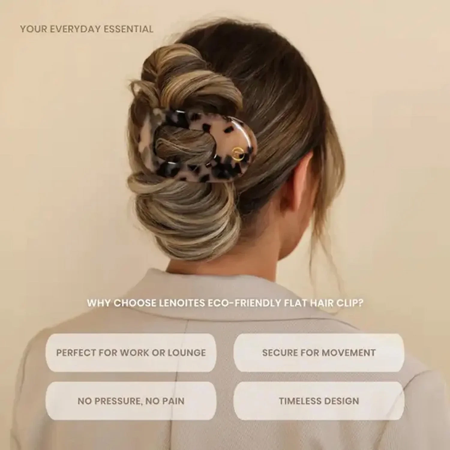 Lenoites Eco-Friendly Flat Hair Clip