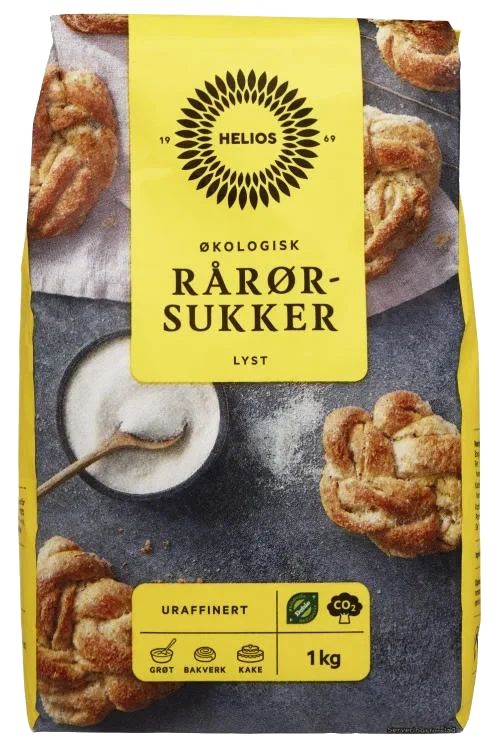 Helios Rårørsukker Lys 1 kg