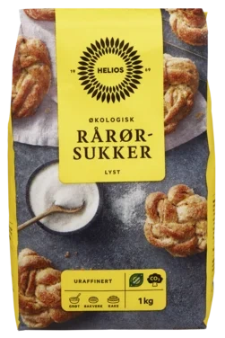 Helios Rårørsukker Lys 1 kg